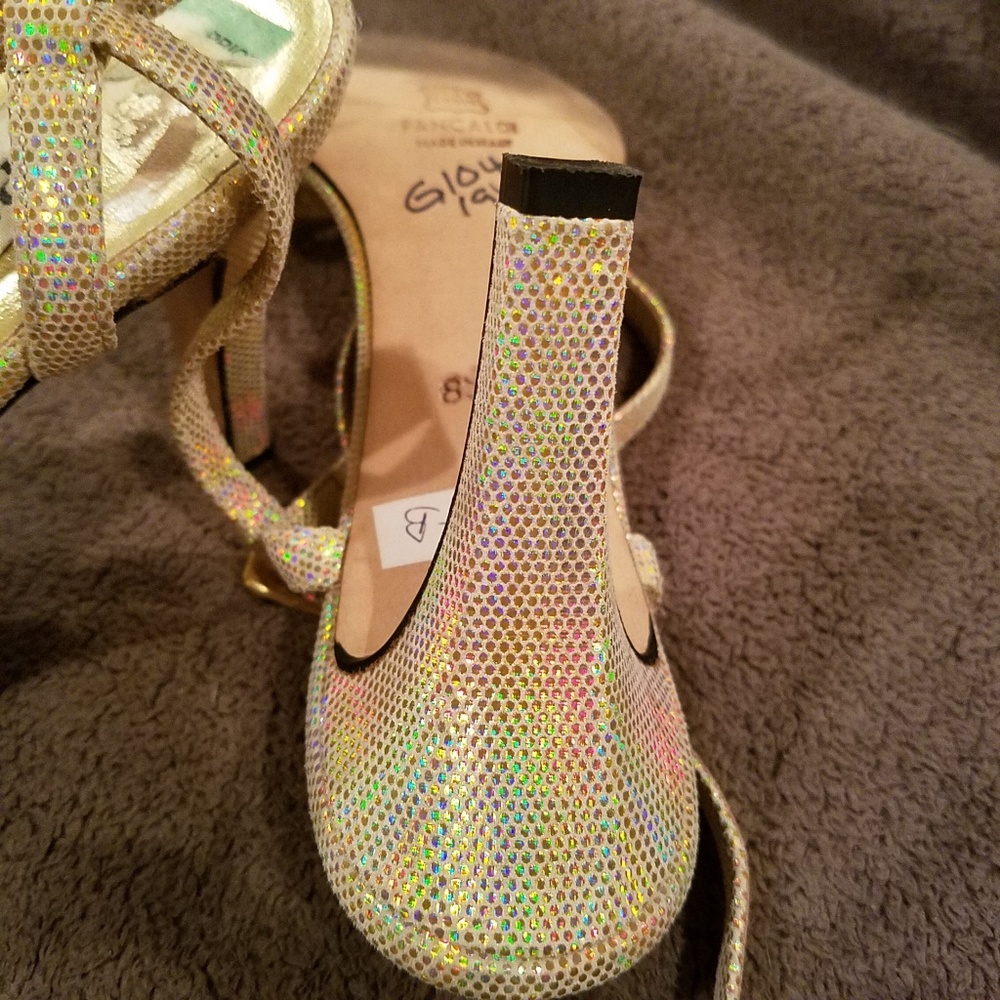 Pancaldi Gold Iridescent Sandals